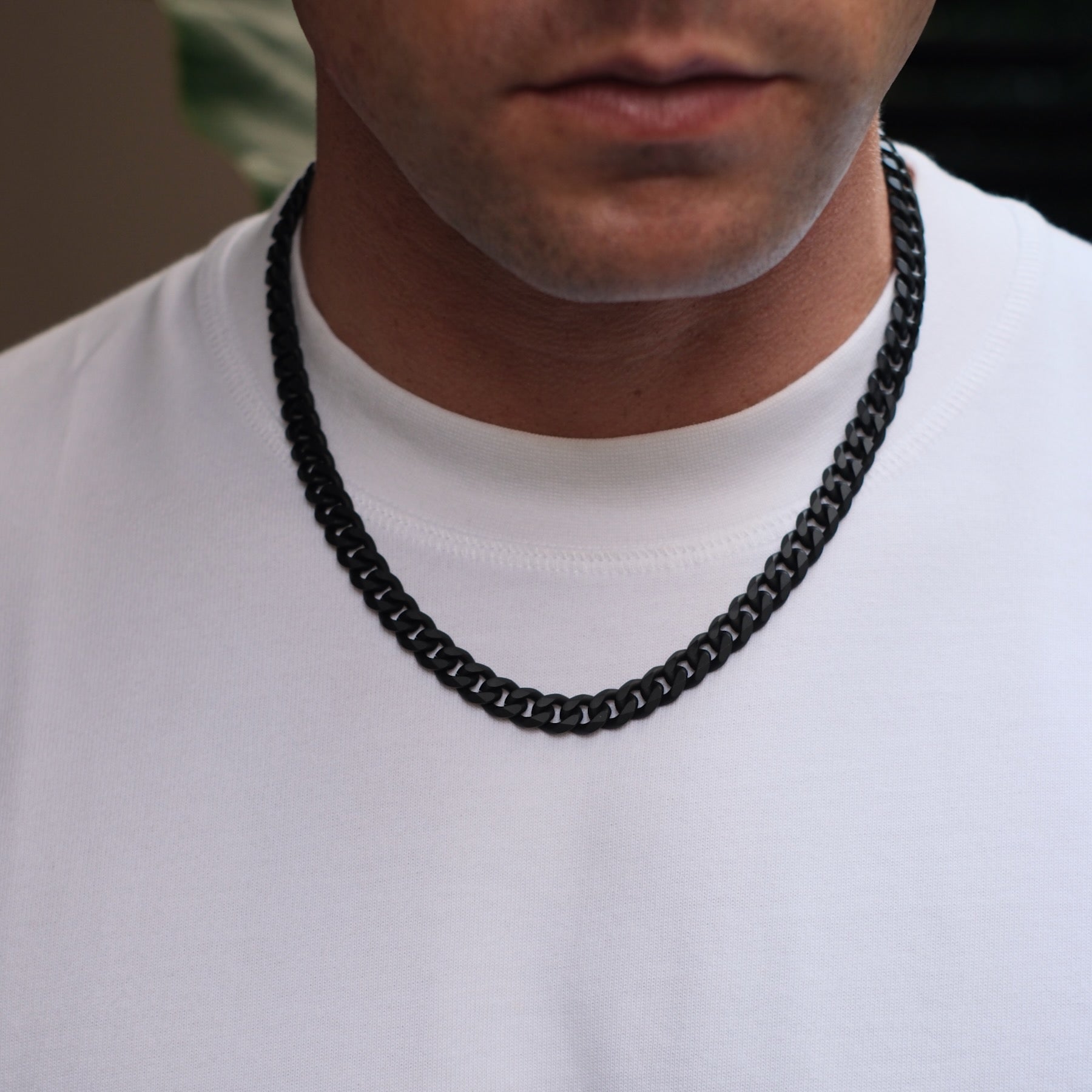 K12 - BLACK CUBAN CHAIN - 8MM