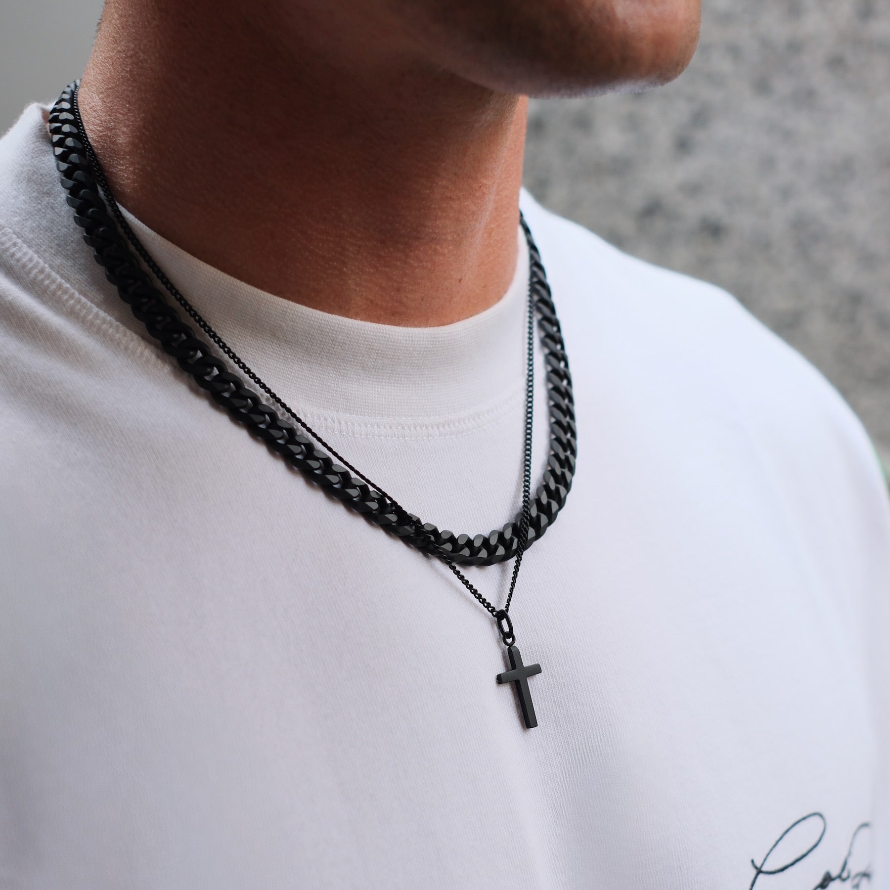 K12 - BLACK CUBAN CHAIN - 8MM