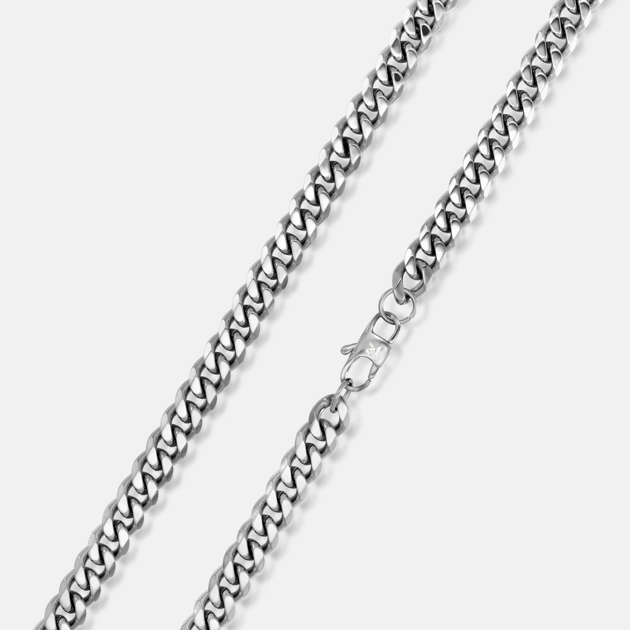 K12 - SILVER CUBAN CHAIN - 8MM