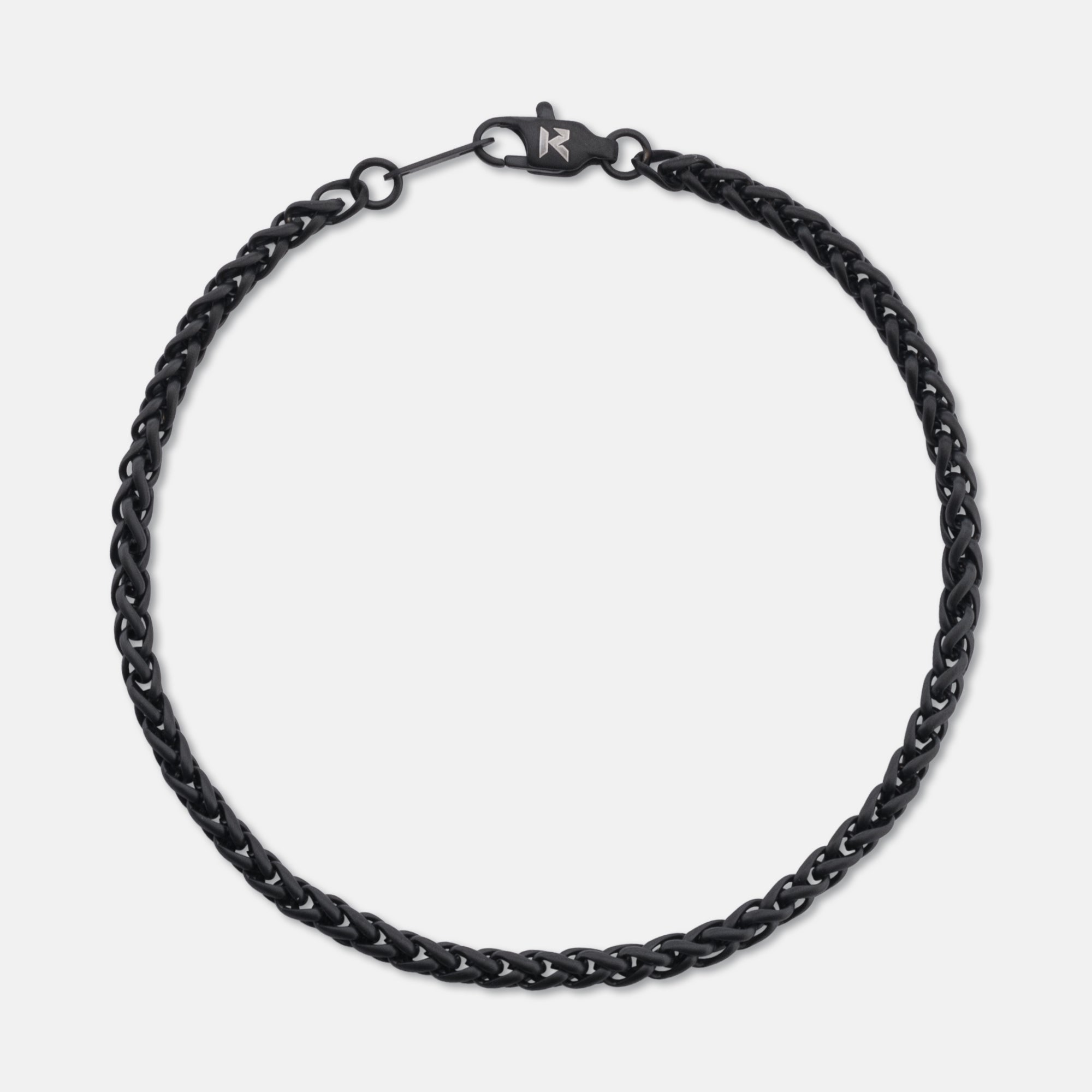 K12 - Black Wheat Bracelet - 3MM