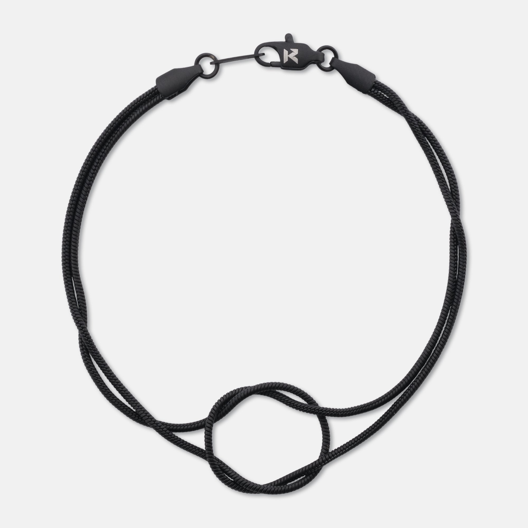 K12 - Black Loop Bracelet - 1.4MM