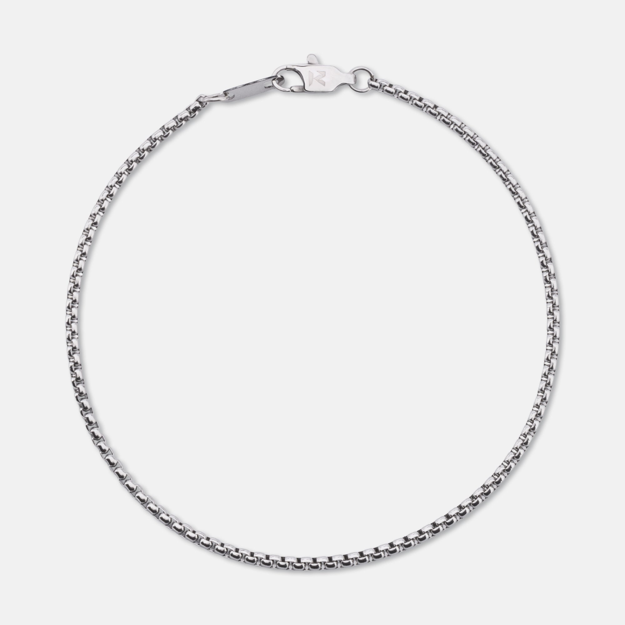 K12 - Silver Box Bracelet - 2MM