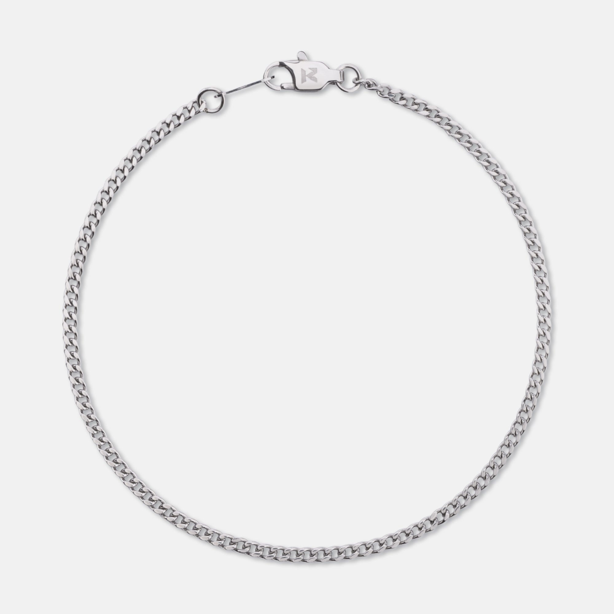 K12 - Silver Cuban Bracelet - 2MM