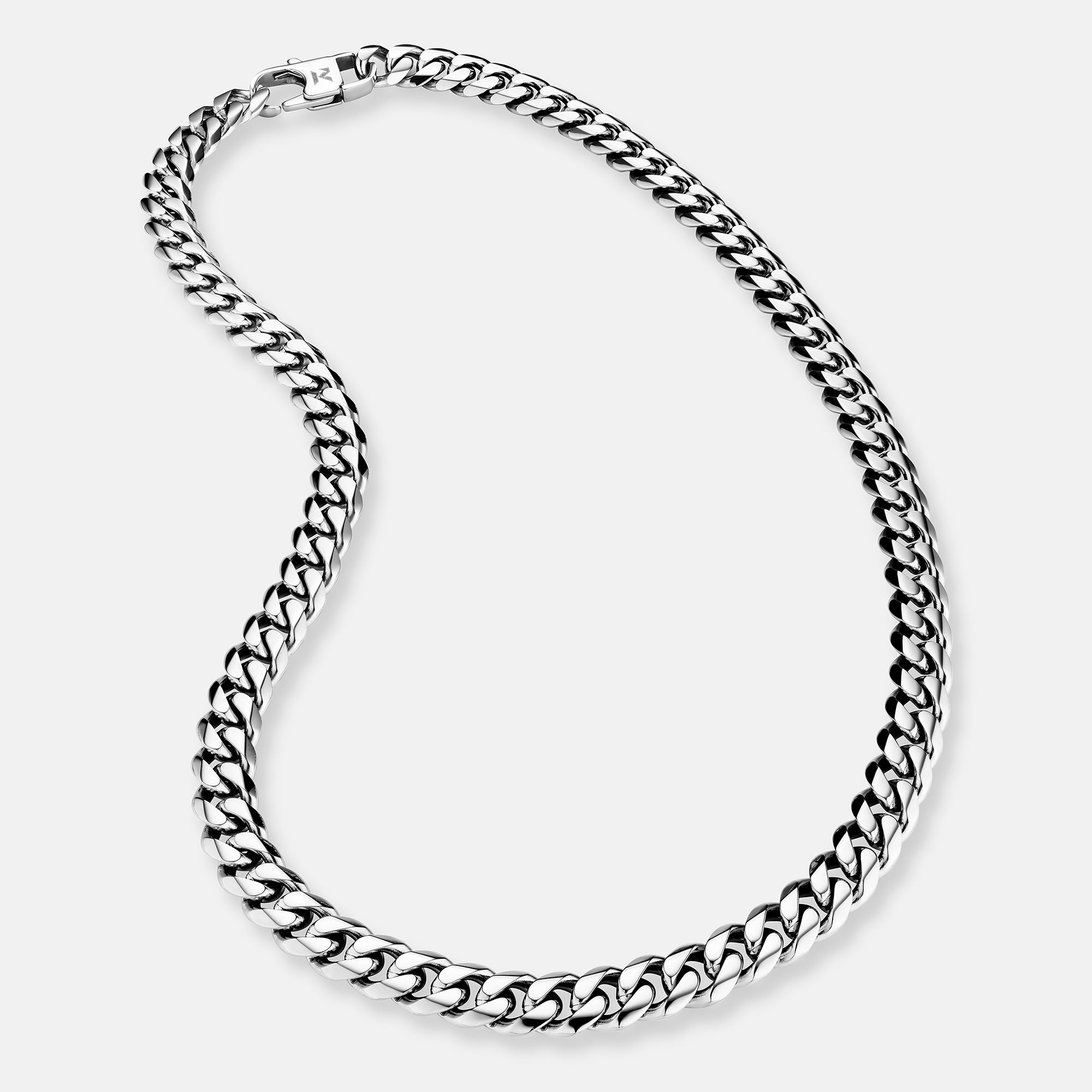 K12 - SILVER CUBAN CHAIN - 8MM