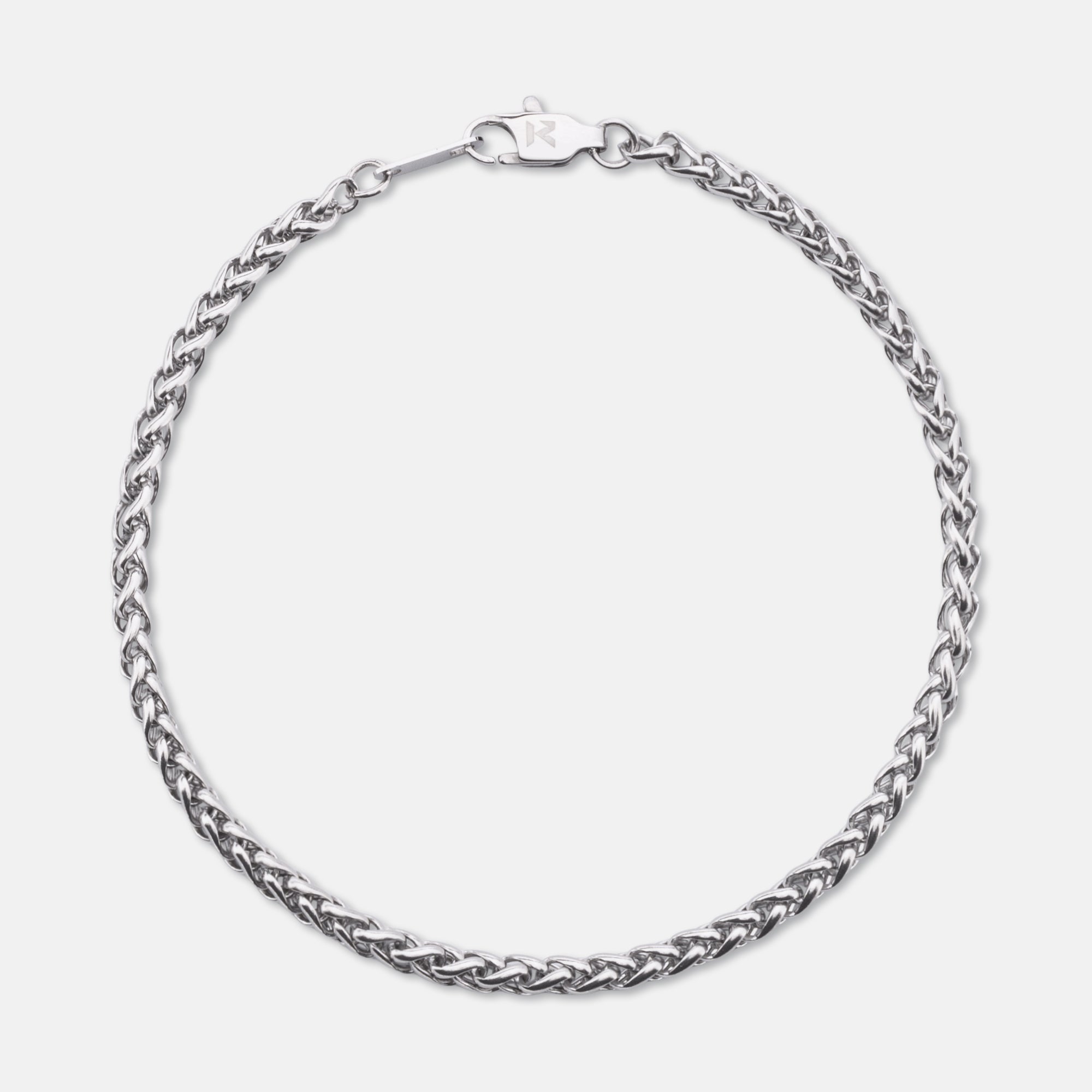 K12 - Silver Wheat Bracelet - 3MM