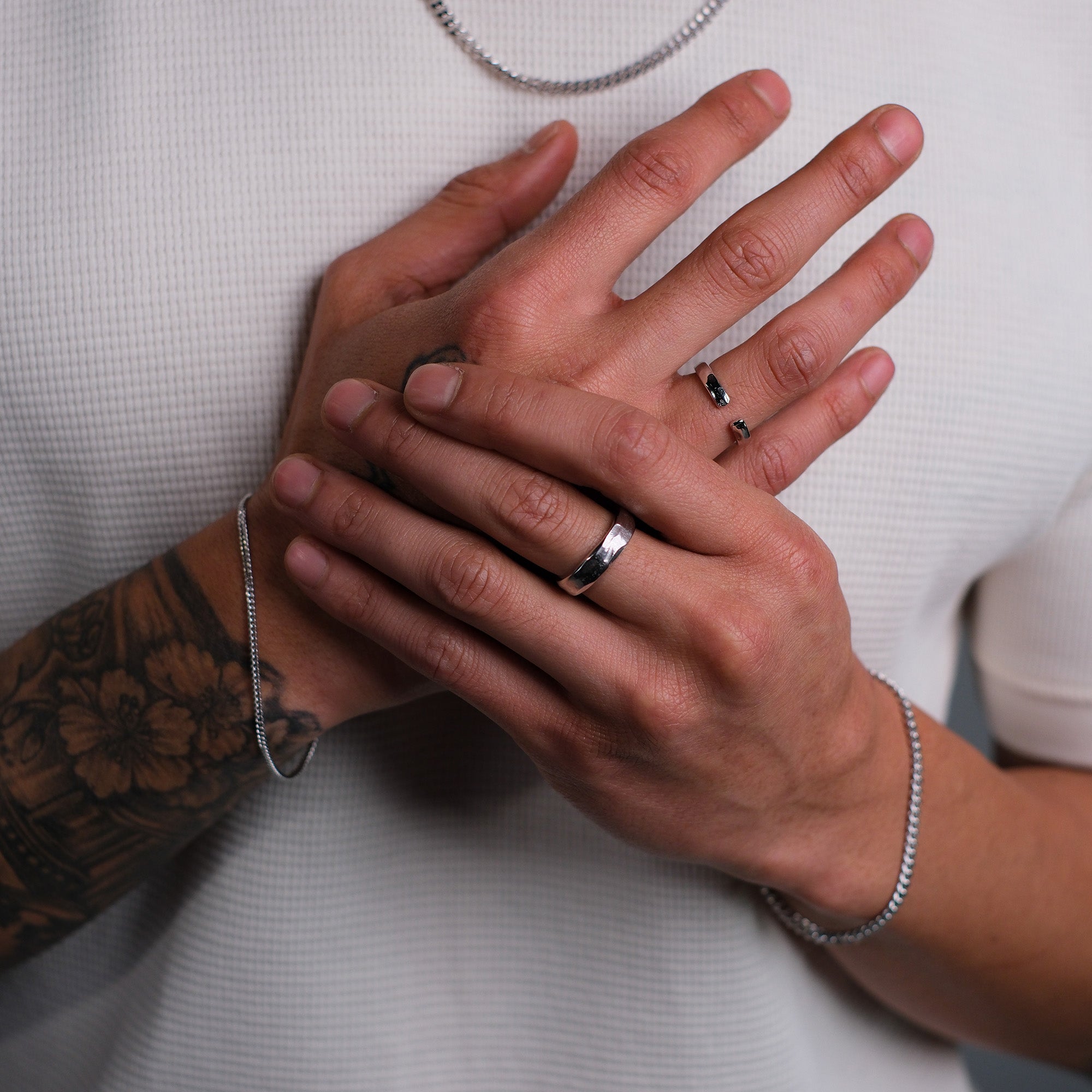 K12 - 925 SILVER ADJUSTABLE RING - 5MM