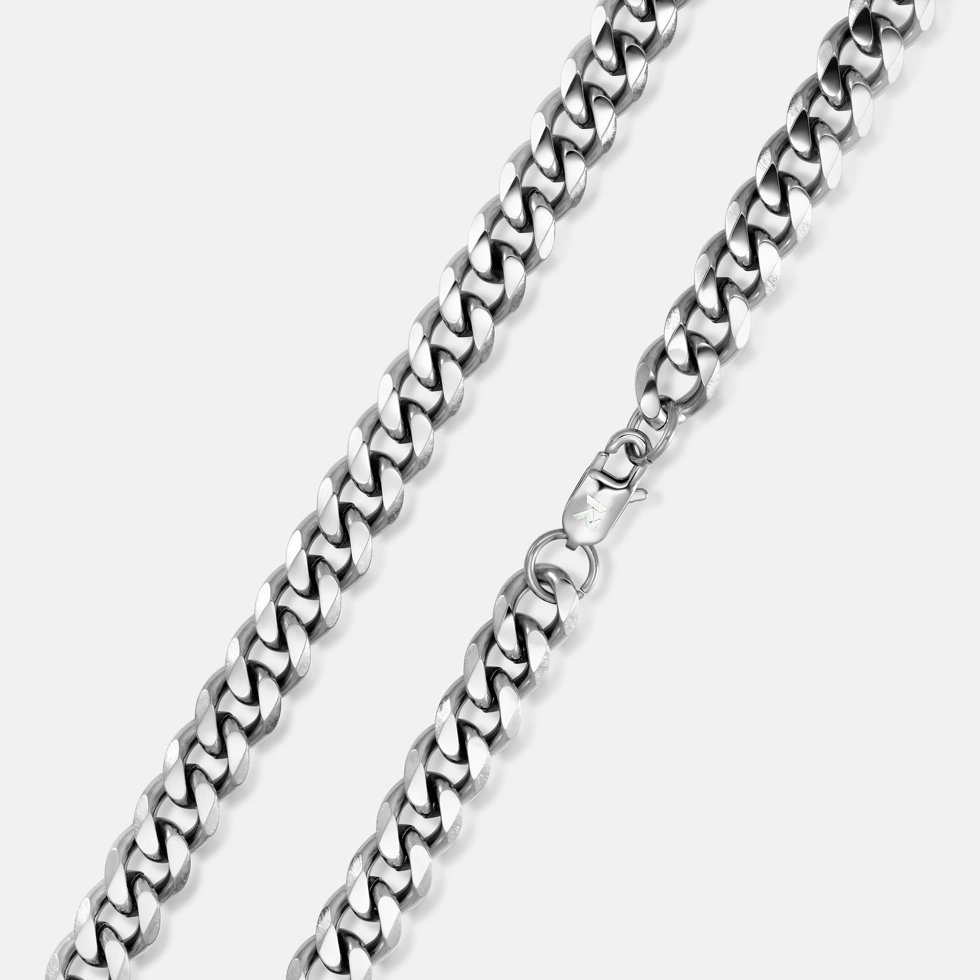 K12 - SILVER CUBAN CHAIN ​​- 10.5MM