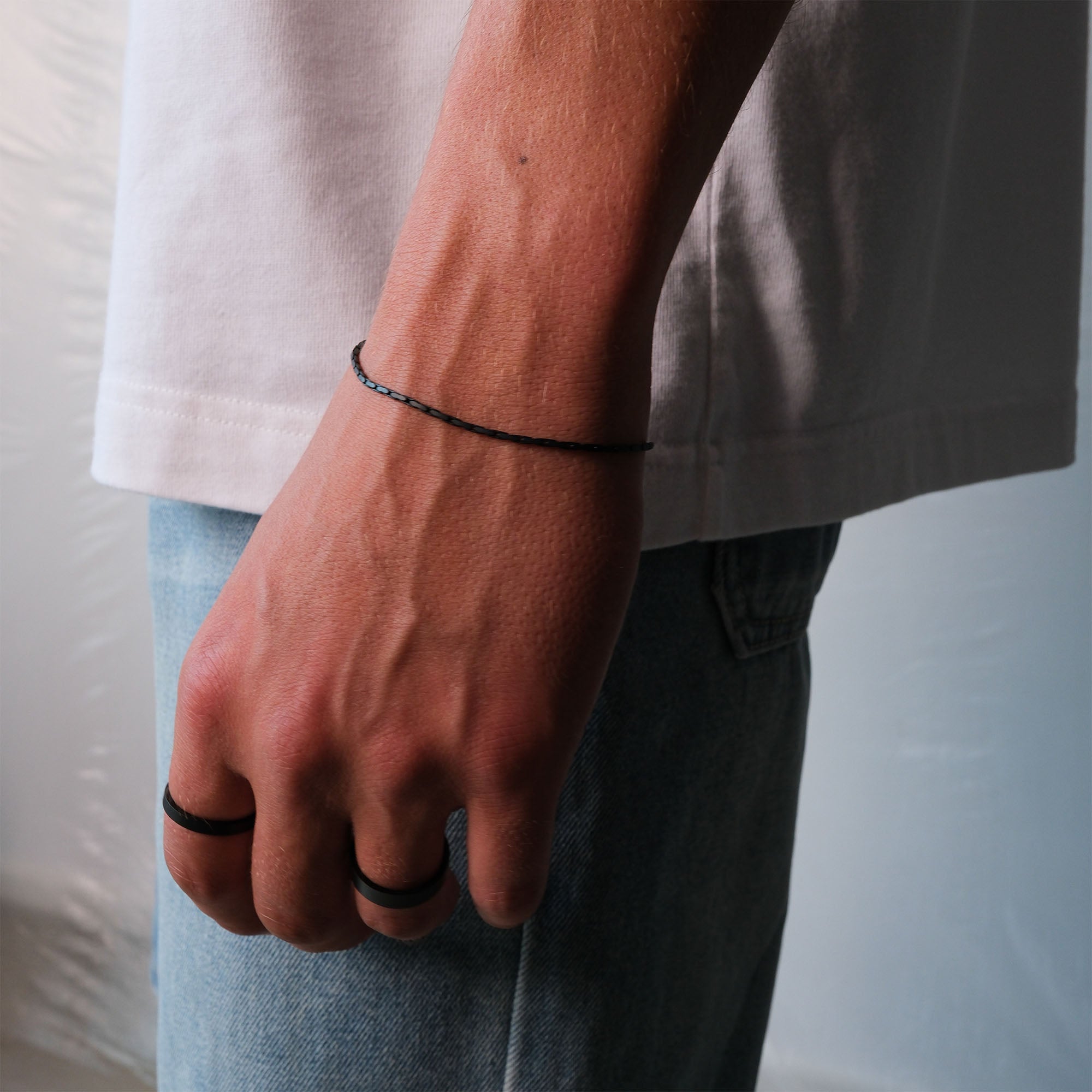 K12 - Black Wire Bracelet - 1.4MM