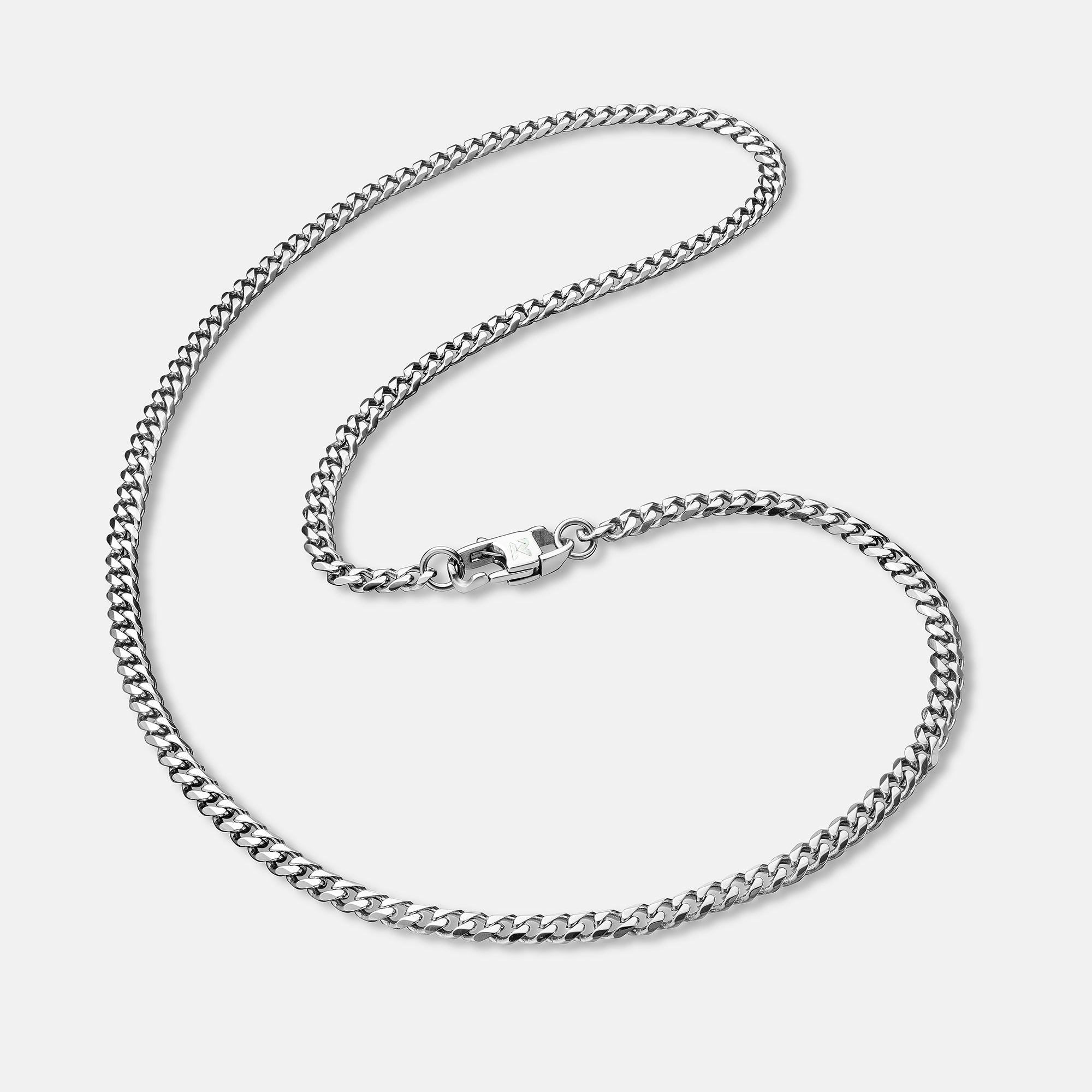 K12 - SILVER CUBAN CHAIN - 4MM