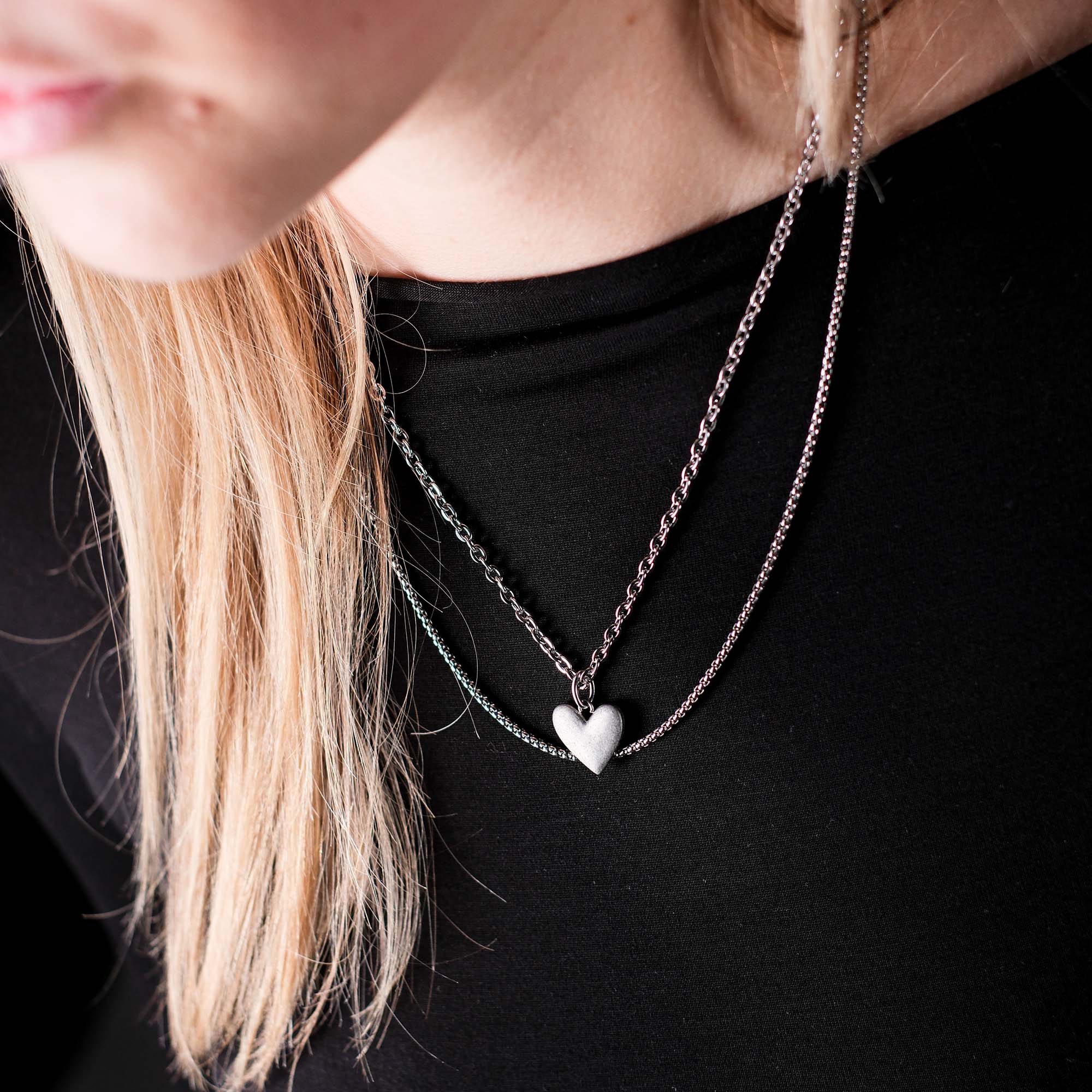 K12 - SILVER HEART - CHAIN